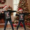 image:imageTstars ToddlerYouth Game On Santa Long Sleeve Christmas Gaming Shirt Funny Holiday Tee for Kids Boys and GirlsFlossing  Black