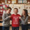 image:imageTstars ToddlerYouth Game On Santa Long Sleeve Christmas Gaming Shirt Funny Holiday Tee for Kids Boys and GirlsFlossing  Red