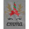 image:imageTstars Unicorn Reindeer Christmas Personalized Shirt for Girls Toddler Kids SweatshirtRed