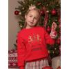 image:imageTstars Unicorn Reindeer Christmas Personalized Shirt for Girls Toddler Kids SweatshirtRed