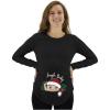 image:imageFunny Christmas Pregnancy Shirt Baby Announcement Maternity Long Sleeve ShirtBlack