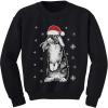 image:imageTstars Bunny Rabbit Santa Hat Ugly Christmas Sweater Cute Toddler Kids SweatshirtBlack
