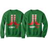 image:imageTstars Mommy amp Daddy Elf Suit Matching Set Santas Helpers Funny Christmas SweatshirtsMommy Elf Green  Daddy Elf Green