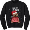 image:imageTstars Santa Paws Pug Ugly Christmas Sweater Kids Sweatshirt Dog Long Sleeve TShirt 4T Black