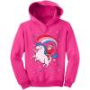 image:imageTstars TeeStars  Santa Riding Unicorn Rainbow Ugly Christmas Toddler HoodiePink