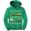 image:imageTstars TeeStars  Tractors amp Bulldozers Ugly Christmas Sweater Toddler HoodieGreen