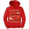 image:imageTstars TeeStars  Tractors amp Bulldozers Ugly Christmas Sweater Toddler HoodieRed