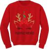 image:imageTstars Unicorn Reindeer Christmas Personalized Shirt for Girls Toddler Kids SweatshirtRed