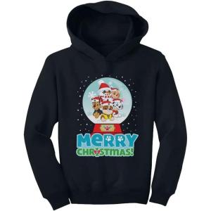 image:imageTstars Paw Patrol Chase Rubble Christmas Snow Globe Toddler HoodieBlack