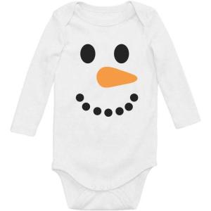 image:imageTstars Snowman Outfit for Baby Boy Girl Christmas Holiday Baby Long Sleeve BodysuitWhite