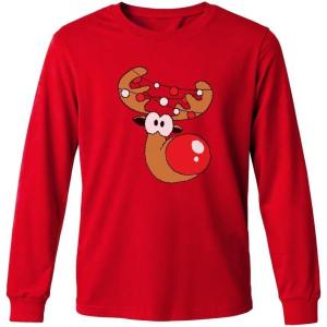 image:imageTstars ToddlerYouth Game On Santa Long Sleeve Christmas Gaming Shirt Funny Holiday Tee for Kids Boys and GirlsRed Nose  Red