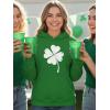 image:imageTstars Funny St Patricks Day Hoodie for Women amp Teen Girls  Irish Shamrock Clover Pullover SweatshirtClover  Green