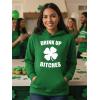 image:imageTstars Funny St Patricks Day Hoodie for Women amp Teen Girls  Irish Shamrock Clover Pullover SweatshirtDrink Up  Green