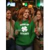 image:imageTstars Funny St Patricks Day Hoodie for Women amp Teen Girls  Irish Shamrock Clover Pullover SweatshirtDrink Up  Green