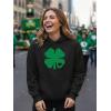 image:imageTstars Funny St Patricks Day Hoodie for Women amp Teen Girls  Irish Shamrock Clover Pullover SweatshirtHeart Clover  Black