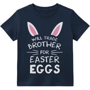 image:imageTstars Funny Holiday Shirts for Kids  St Patricks Day amp Easter Tees for Infant Toddler Boys amp GirlsEaster Brother  Navy