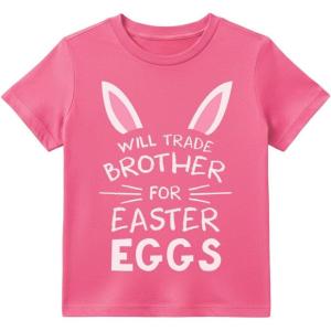 image:imageTstars Funny Holiday Shirts for Kids  St Patricks Day amp Easter Tees for Infant Toddler Boys amp GirlsEaster Brother  Pink