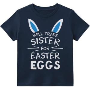 image:imageTstars Funny Holiday Shirts for Kids  St Patricks Day amp Easter Tees for Infant Toddler Boys amp GirlsEaster Sister  Navy