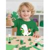 image:imageTstars St Patricks Day Dinosaur Shirt  Irish Shamrock Clover Infant amp Toddler Kids Tee for Boys GirlsRiding  Green
