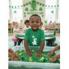 image:imageTstars St Patricks Day Dinosaur Shirt  Irish Shamrock Clover Infant amp Toddler Kids Tee for Boys GirlsTophat  Green