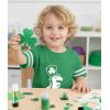 image:imageTstars St Patricks Day Dinosaur Shirt  Irish Shamrock Clover Infant amp Toddler Kids Tee for Boys GirlsTophat J  Green