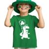 image:imageTstars St Patricks Day Dinosaur Shirt  Irish Shamrock Clover Infant amp Toddler Kids Tee for Boys GirlsTophat  Green