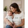 image:imageTstars Wild One Mommy and Me Outfits  Cute Matching Shirt Set for Babys 1st Birthday and Mothers DayFaith  White Mom  White Baby