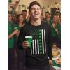 image:imageTstars Mens St Patricks Day Long Sleeve Shirt  Irish Lucky Shamrock Clover Gift Tee for HimFlag  Black