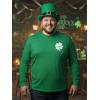 image:imageTstars Mens St Patricks Day Long Sleeve Shirt  Irish Lucky Shamrock Clover Gift Tee for HimLucky P  Green