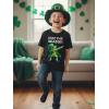 image:imageTstars Youth amp Kids St Patricks Day TShirt  Lucky Shamrock Clover Graphic Tee for Boys and GirlsRz  Black