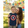 image:imageTstars ARR Im 5 Pirate 5th Birthday Shirt Boy Girl Five Years Old Kids TShirtCaptain 5  Navy