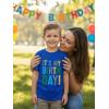 image:imageTstars ARR Im 5 Pirate 5th Birthday Shirt Boy Girl Five Years Old Kids TShirtMy Birthday  Blue