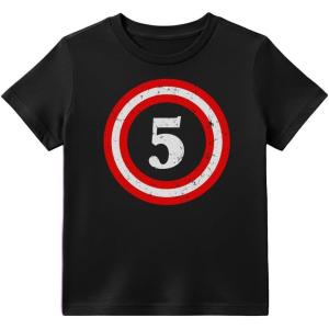 image:imageTstars ARR Im 5 Pirate 5th Birthday Shirt Boy Girl Five Years Old Kids TShirtCaptain 5  Black