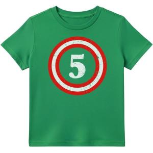 image:imageTstars ARR Im 5 Pirate 5th Birthday Shirt Boy Girl Five Years Old Kids TShirtCaptain 5  Green
