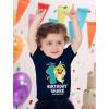 image:image1st Birthday Baby Shark Shirt for One Year Old Boy or Girl  Party Toddler Kids TeeNavy