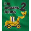 image:imageTstars 2nd Birthday Bulldozer Construction Party 2 Years Old Boy Cute Toddler HoodieGreen