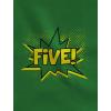 image:imageTstars Five Superhero Fifth Birthday  5 Years Old Gift Idea Long Sleeve Kids TShirtGreen