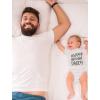 image:imageTstars Happy Birthday Daddy Bodysuit  Gift from Baby Son or Daughter Infant Boy or Girl Outfit for Dads Big DayGray Stripes