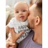 image:imageTstars Happy Birthday Daddy Bodysuit  Gift from Baby Son or Daughter Infant Boy or Girl Outfit for Dads Big DayGray Stripes
