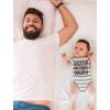 image:imageTstars Happy Birthday Daddy Bodysuit  Gift from Baby Son or Daughter Infant Boy or Girl Outfit for Dads Big DayGrayWhite