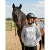 image:imageTstars Leave Me Alone Im Only Talking to My Horse Hoodie Teen Girls amp Women Gift for Riders and Equestrian FansAlone  Gray
