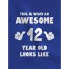 image:imageTstars This Is What an Awesome 12 Year Old Looks Like Youth Kids 12th Birthday TShirtViolet