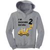 image:imageTstars 2nd Birthday Bulldozer Construction Party 2 Years Old Boy Cute Toddler HoodieGray