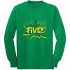 image:imageTstars Five Superhero Fifth Birthday  5 Years Old Gift Idea Long Sleeve Kids TShirtGreen
