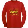 image:imageTstars Five Superhero Fifth Birthday  5 Years Old Gift Idea Long Sleeve Kids TShirtRed