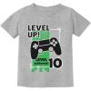 image:imageTstars Gamer Birthday Shirt Level Up Video Game 10th Birthday Youth Kids TShirtGray