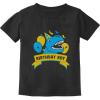 image:imageTstars Gift for Birthday Boy Dinosaur Raptor T Rex Boy ToddlerInfant Kids TShirtBlack