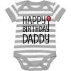 image:imageTstars Happy Birthday Daddy Bodysuit  Gift from Baby Son or Daughter Infant Boy or Girl Outfit for Dads Big DayGrayWhite