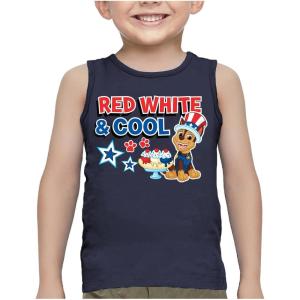image:imagePaw Patrol Chase Birthday Boy Tank Top  Sleeveless Shirt Gift for Toddler Boys Ages 2 3 4 or 54th of July  Denim