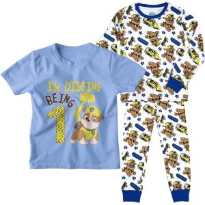 image:imagePaw Patrol Rubble 1st Birthday Shirt for Boys  Digging Theme TShirt for 1 Year Old Infant or ToddlerCalifornia Blue 1st Rubble Shirt  Set